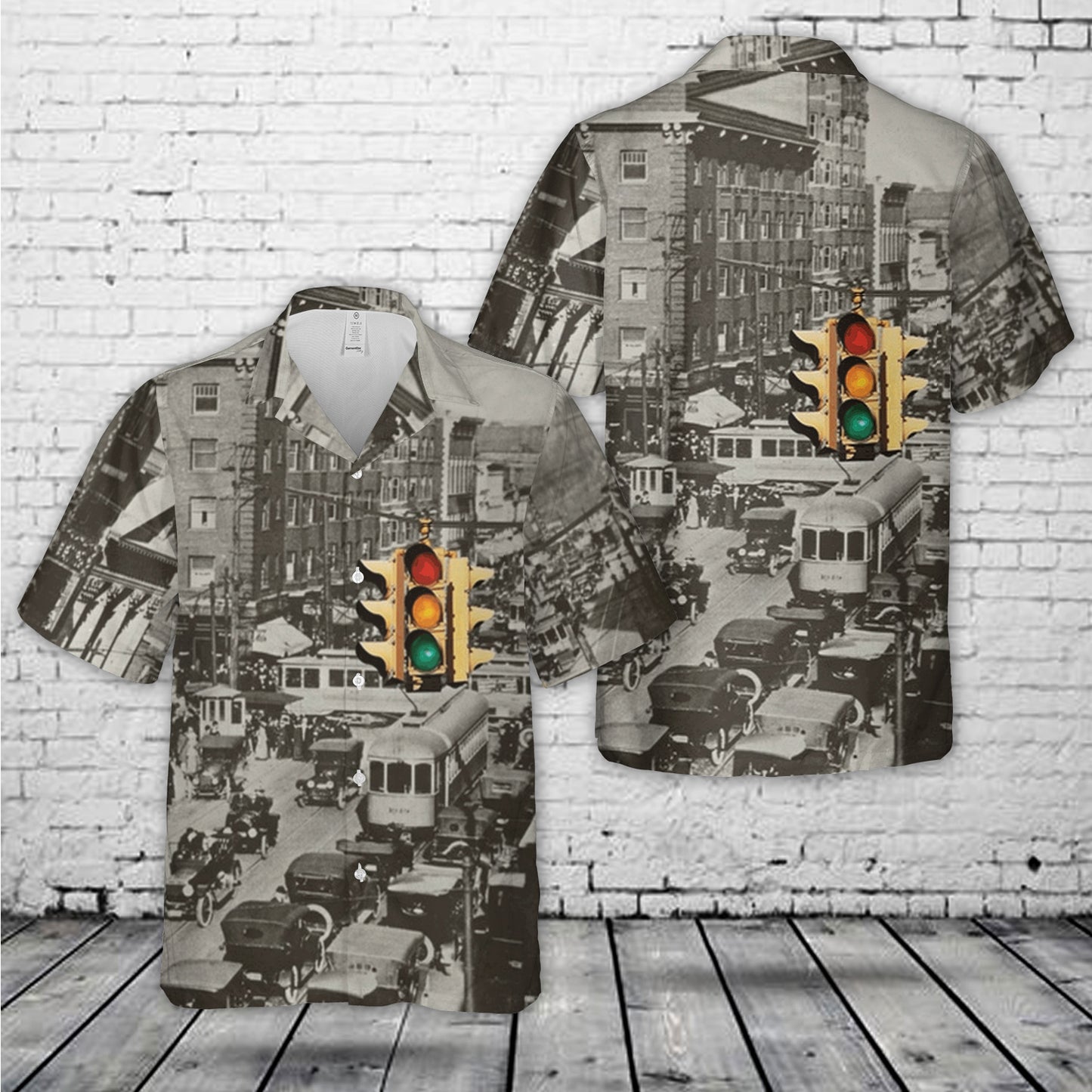 Frist electric traffic signal in Cleveland Ohio Hawaiian Shirt