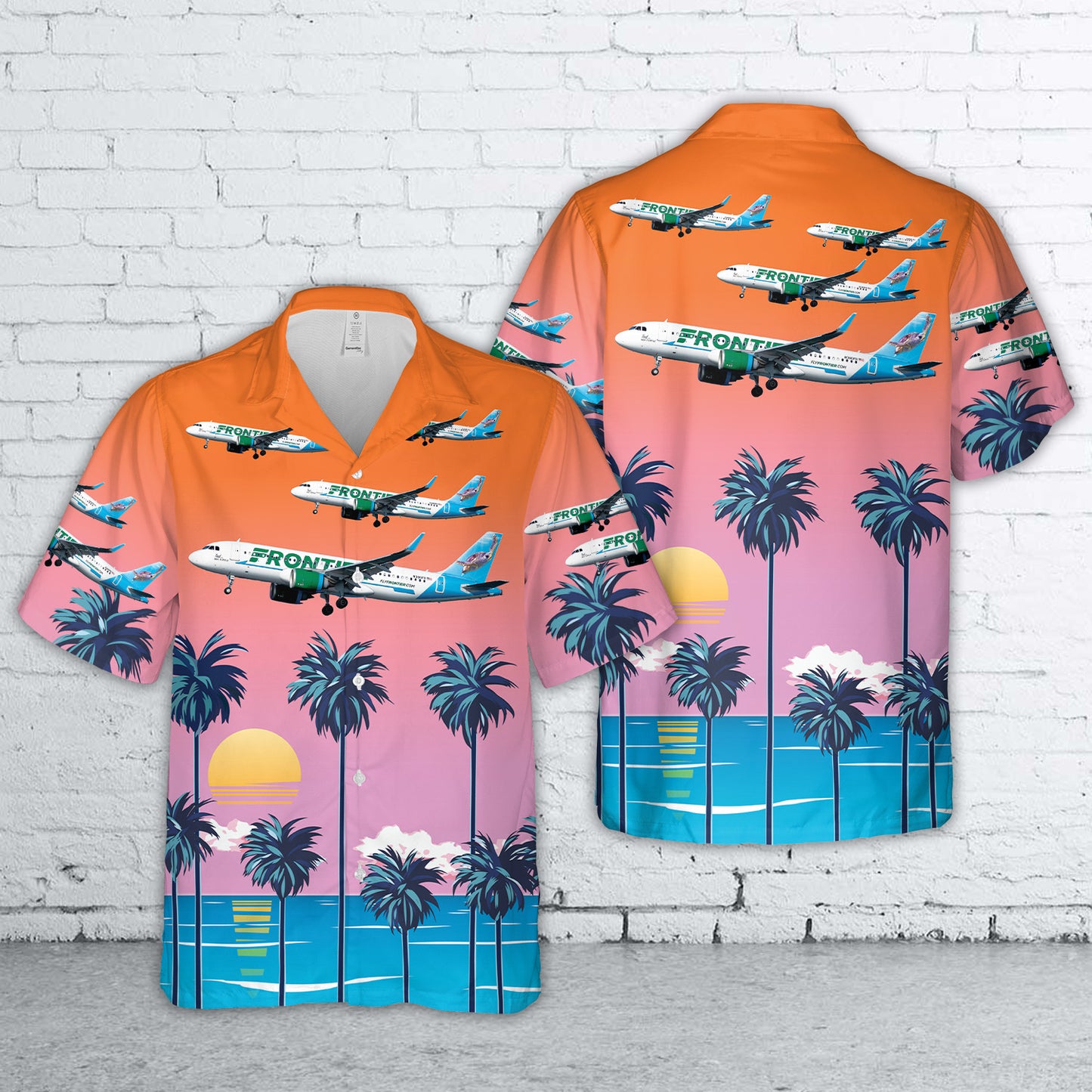 Frontier Airlines Airbus A320neo Hawaiian Shirt
