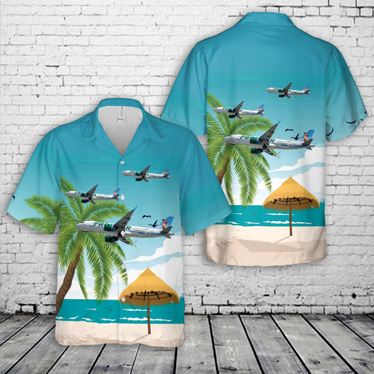 Frontier Airlines "Flower the Hummingbird Livery" A320neo (N318FR) Hawaiian Shirt