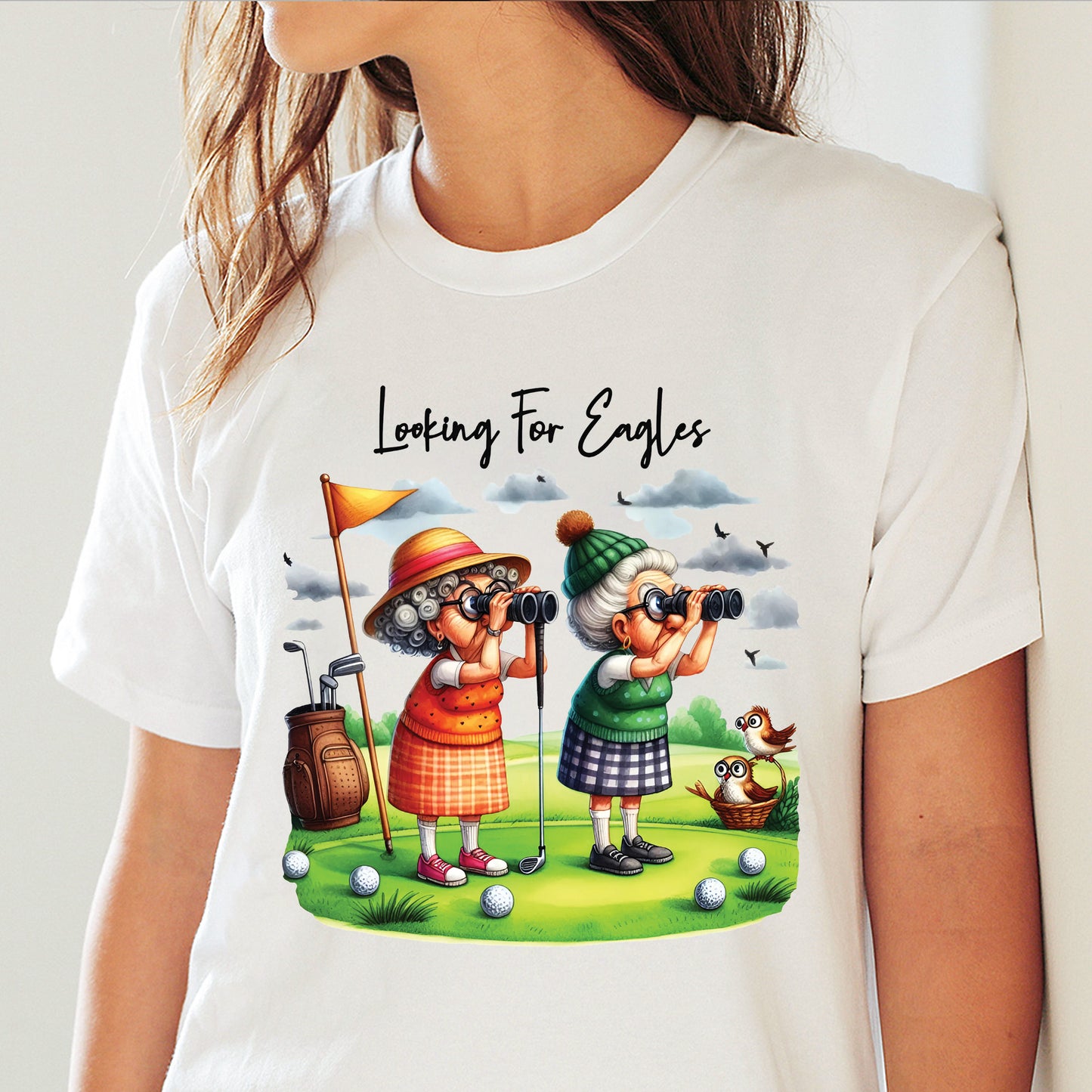 Funny Granny Golfers Classic Unisex T-Shirt Gildan 5000 (Made In US)
