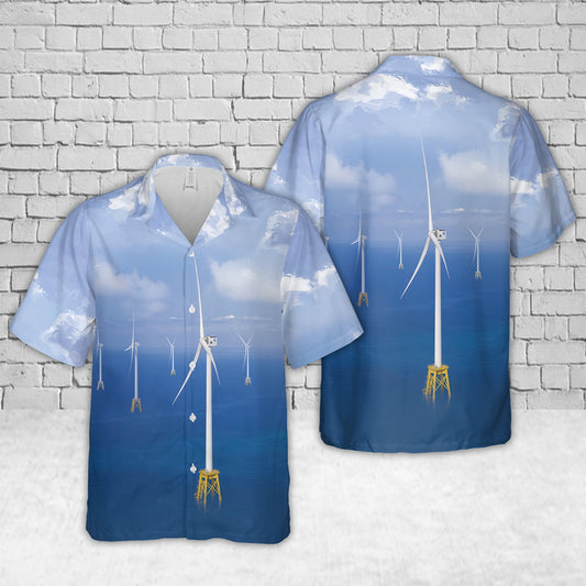 GE Haliade-X Wind Turbine Hawaiian Shirt