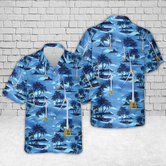 GE Haliade-X Wind Turbine Hawaiian Shirt