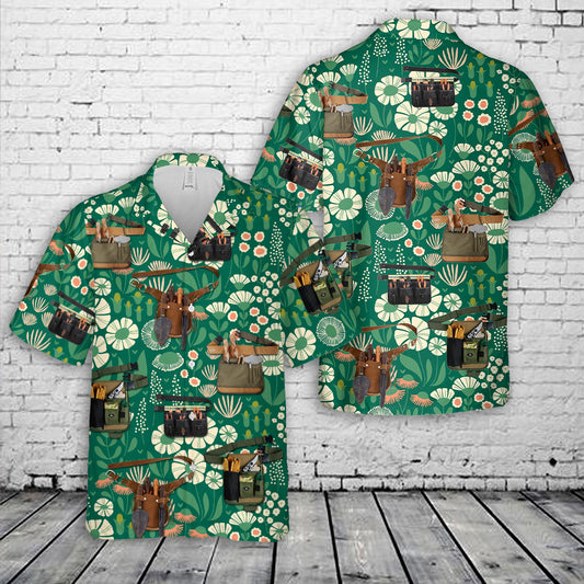 Garden Tool Belt and Tools Hawaiian Shirt
