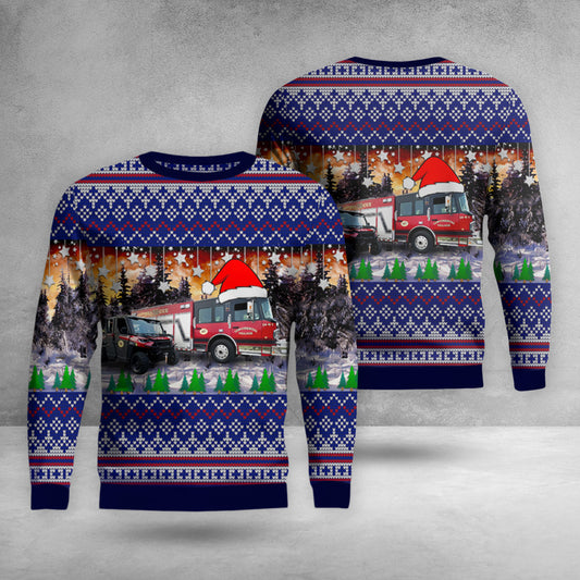 Garrison, New York, Continental Village Vol. Fire Department Christmas AOP Sweater