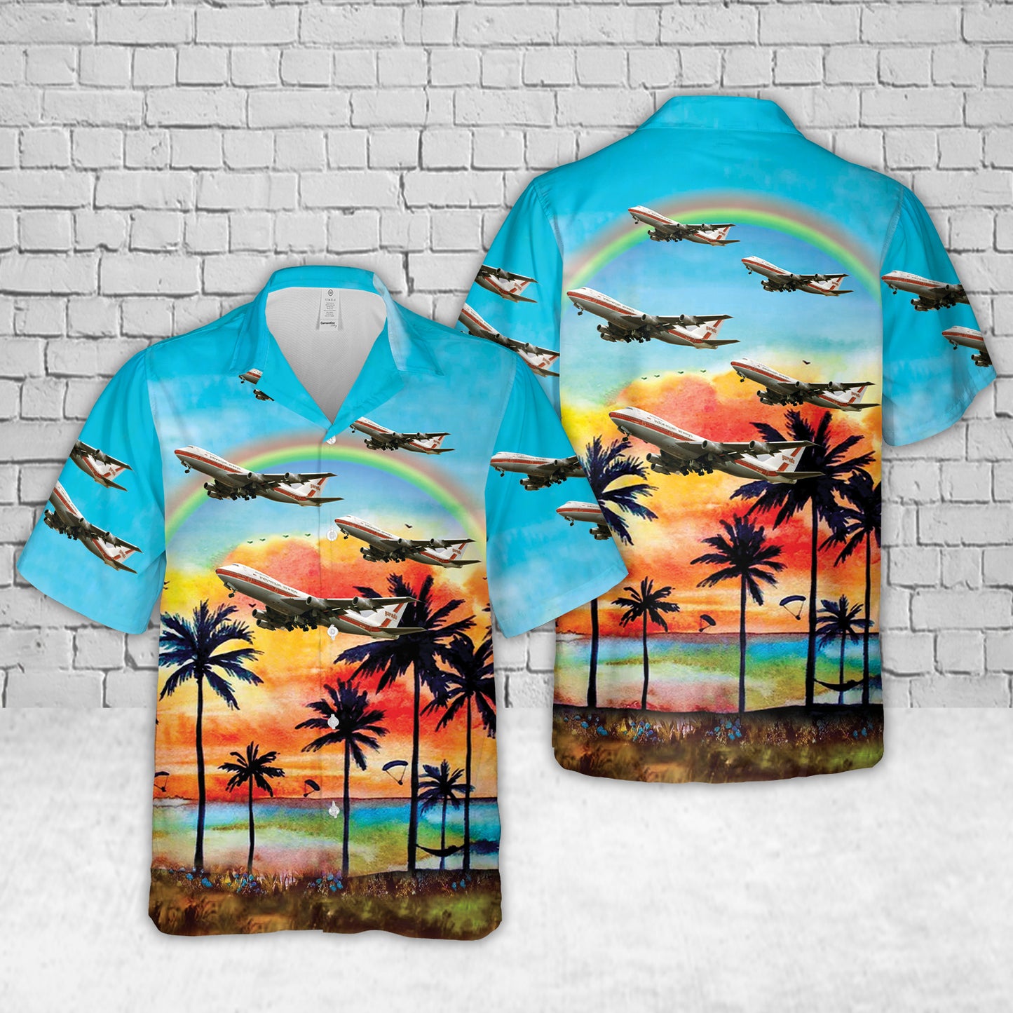 Garuda Indonesia Boeing 747-2U3B Hawaiian Shirt