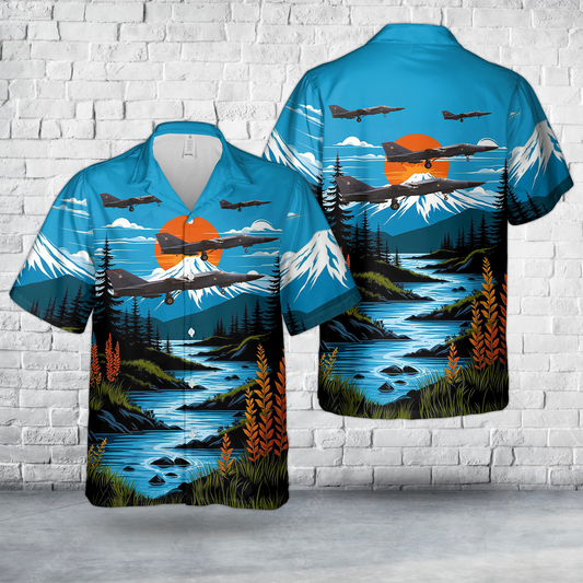 General Dynamics F-111F "Aardvark" 72-1448 'CC' 522nd Fighter Squadron / 27th Fighter Wing Hawaiian Shirt