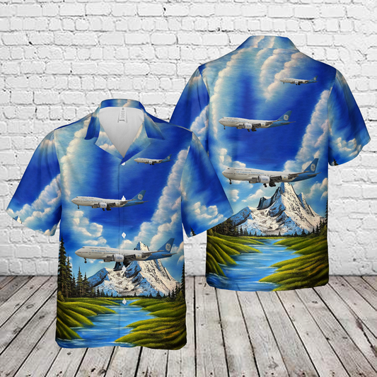 General Electric 747-400 N747GF Hawaiian Shirt