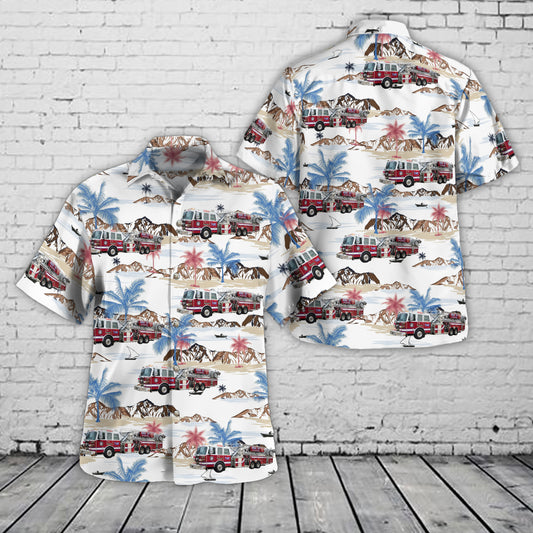 Genoa Township Fire Department Truck 441 Delaware County, Ohio Hawaiian Shirt