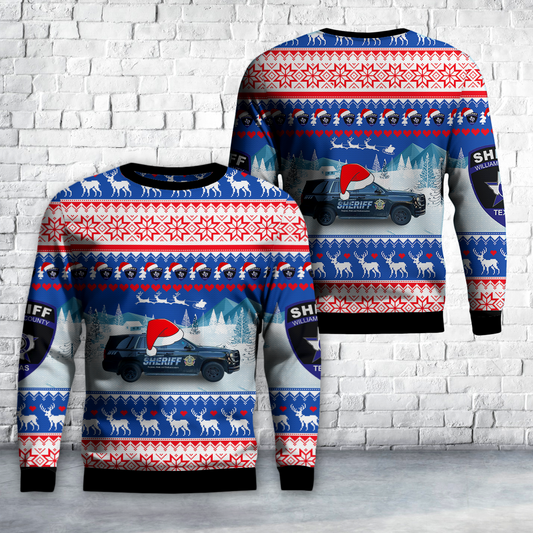 Georgetown, Texas, Williamson County Sheriffs Office Christmas AOP Sweater