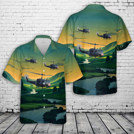 Georgia Army National Guard  832nd Medical Company UH-1 Iroquois Hawaiian Shirt