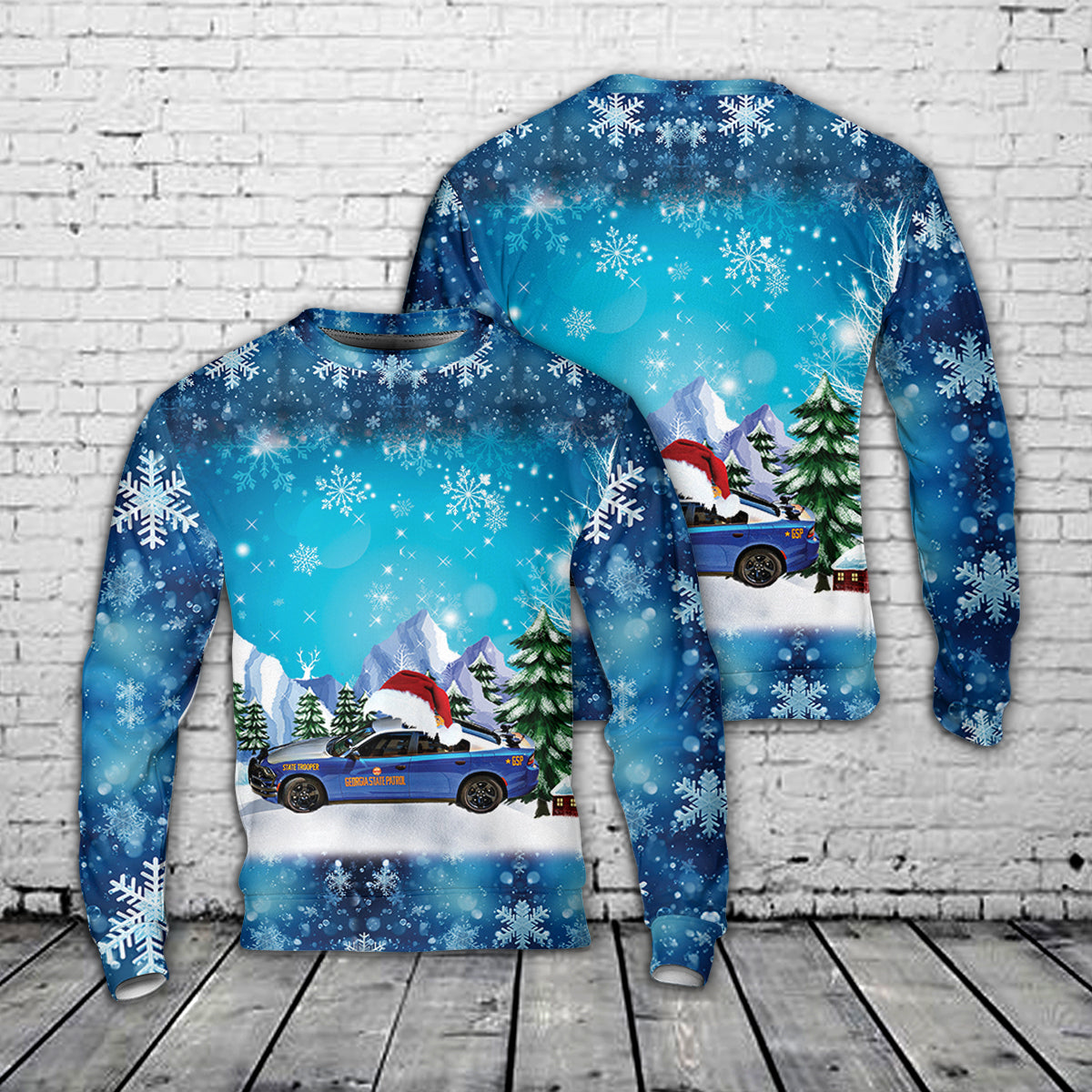 Georgia State Patrol AOP Christmas Ugly Sweater