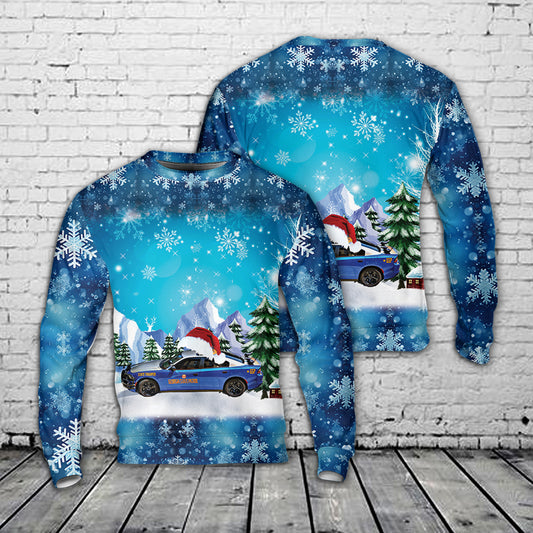 Georgia State Patrol AOP Christmas Ugly Sweater