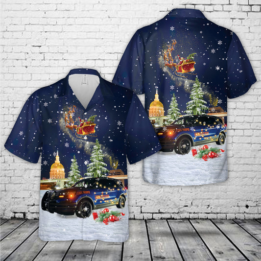 Georgia State Patrol Vehicles Christmas Hawaiian Shirt