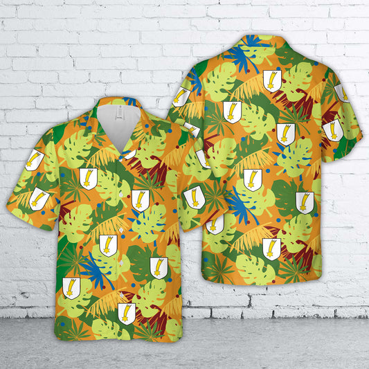German Air Force Luftwaffe 4th Parachute Division (4. Fallschirmjäger-Division) Hawaiian Shirt