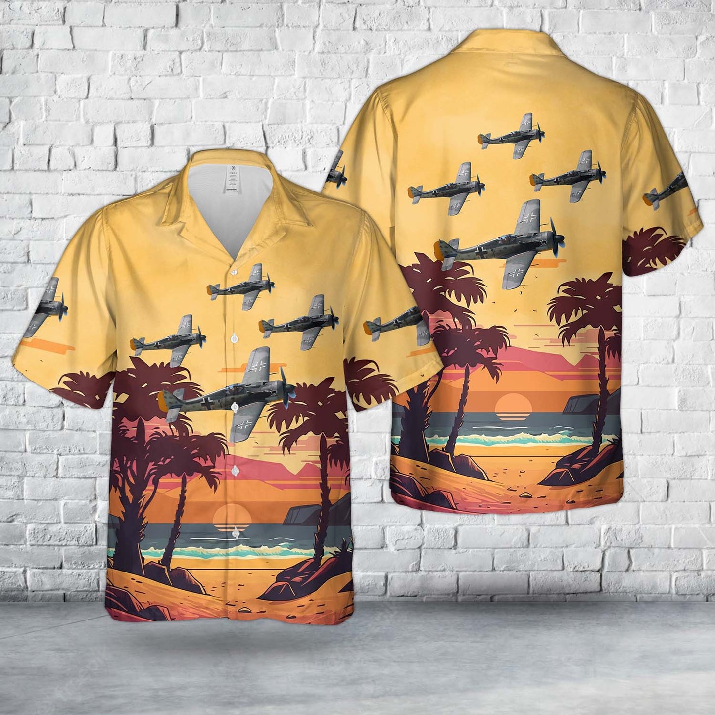 German Air Force Luftwaffe Focke-Wulf Fw 190 In WWII Hawaiian Shirt