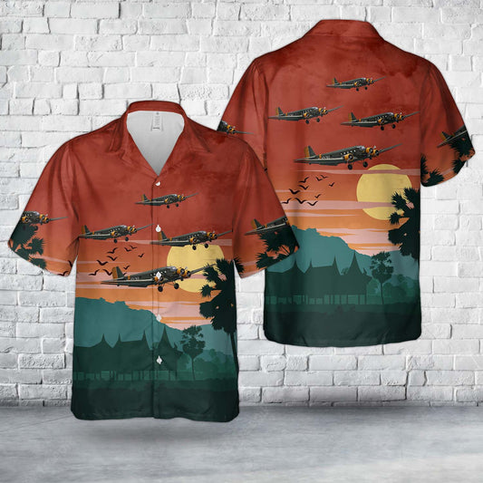 German Air Force Luftwaffe Junkers JU 52 In WWII Hawaiian Shirt