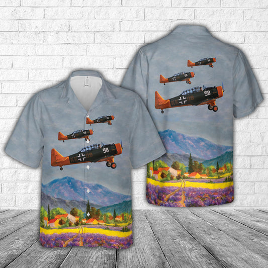 German Air Force Luftwaffe North American Aviation NA-64 In WWII Hawaiian Shirt