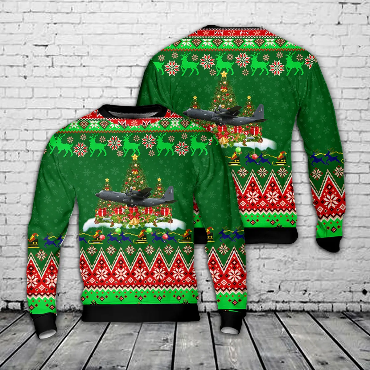 German Air Force (Luftwaffe) C-130J 55+02 AOP Christmas Sweater