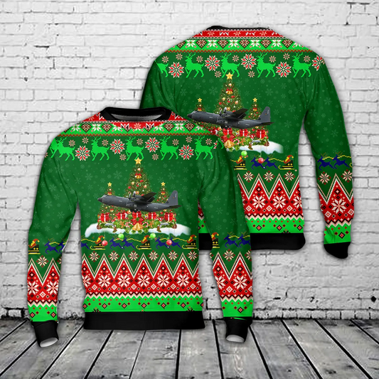 German Air Force (Luftwaffe) C-130J 55+02 AOP Christmas Sweater