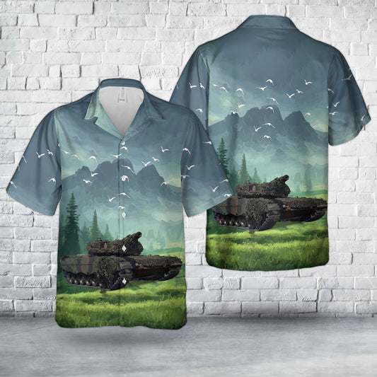 German Army Bundeswehr Leopard 2 (PzBtl 123) Hawaiian Shirt