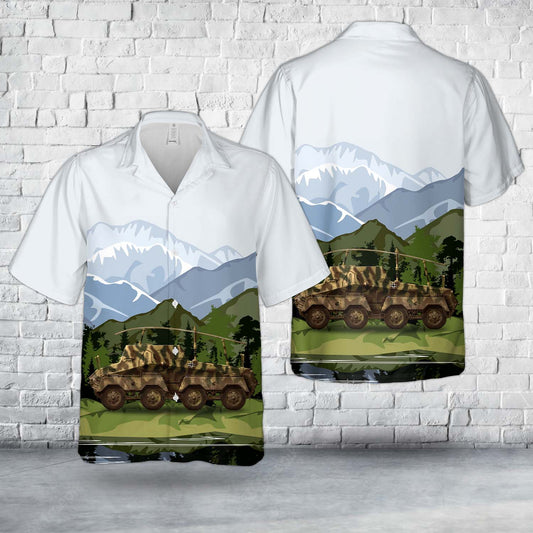 German Army Bundeswehr Sd.Kfz.263, 79th signal battalion (mot.) 4th Panzerdivision, Bielorussia 1943 Hawaiian Shirt