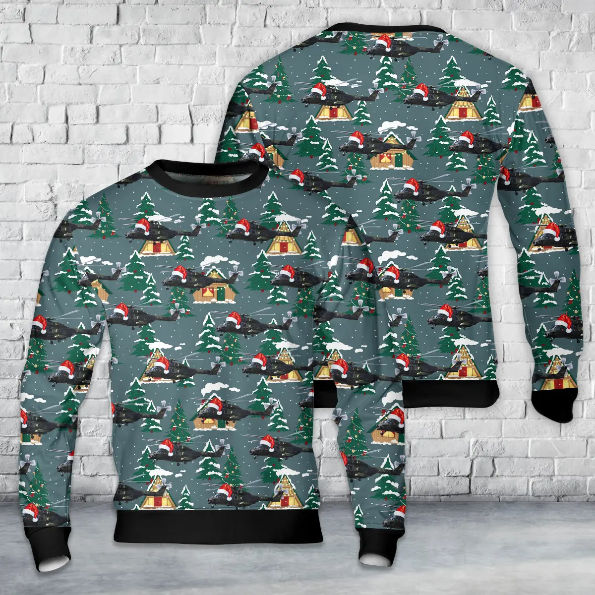 German Army NH Industries NH90-TTH 79+30 AOP Christmas Sweater