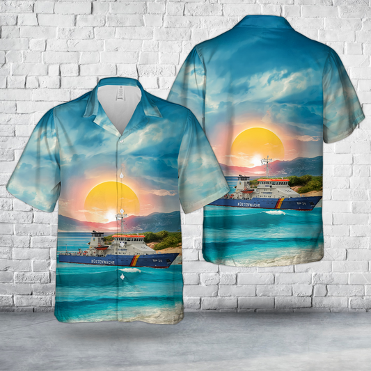 German Federal Coast Guard BP 24 Bad Bramstedt Hawaiian Shirt