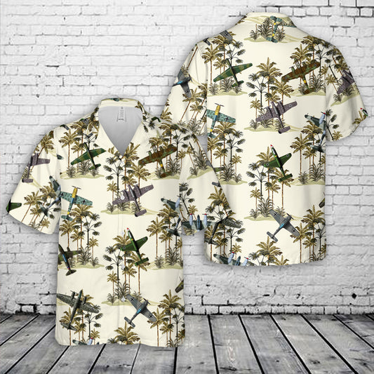 German Fighter Planes of WWII Hawaiian Shirt