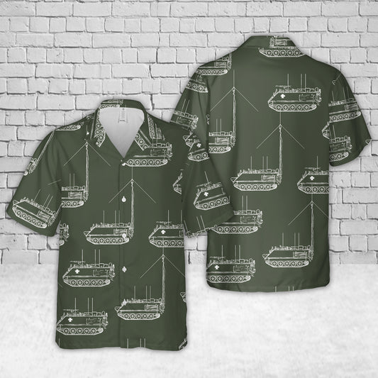 German M113 radio control unit with 3 antennas on the vehicle Hawaiian Shirt