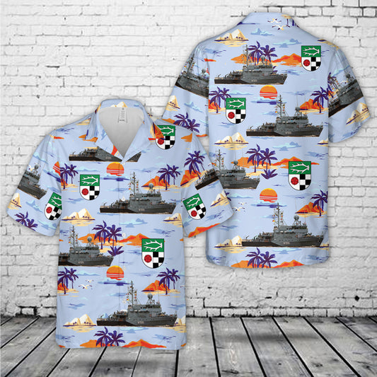 German Navy FGS Herten M1099 Hawaiian Shirt