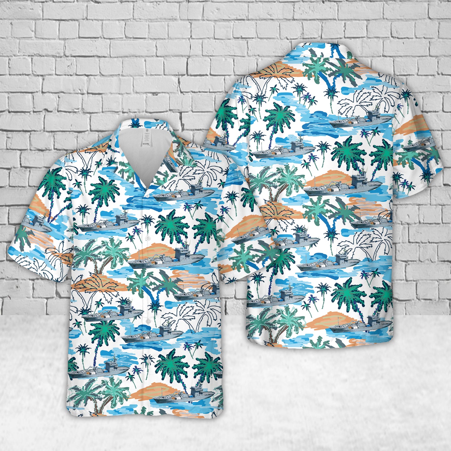 German Navy Main (A515) Elbe-class replenishment ships Hawaiian Shirt