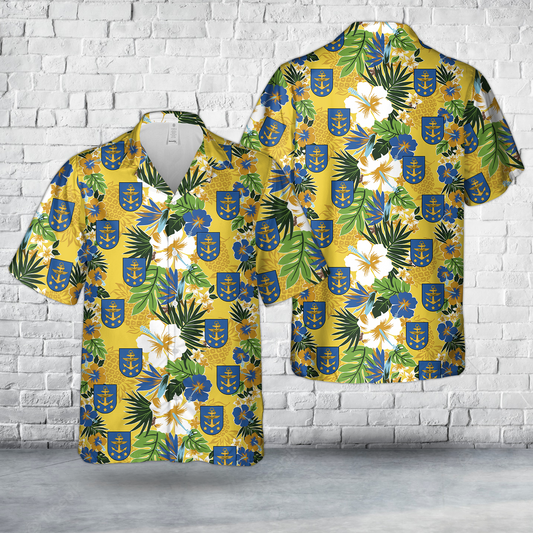 German Navy Navy Command Marinekommando (MarKdo) Hawaiian Shirt