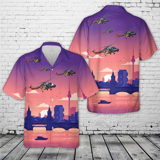 German Navy Westland WG-13 Super Lynx Mk88A Hawaiian Shirt