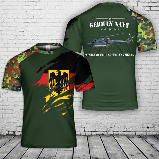 German Navy Westland WG-13 Super Lynx Mk88a 3D T-shirt