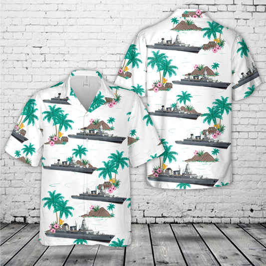 German Navy frigate Hamburg (F220) Hawaiian Shirt