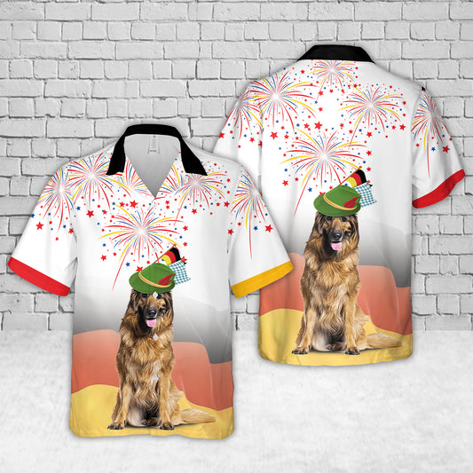 German Shepherd Germany Flag Hawaiian Shirt