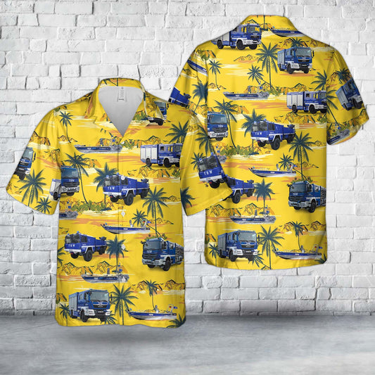 German Technisches Hilfswerk Hawaiian Shirt
