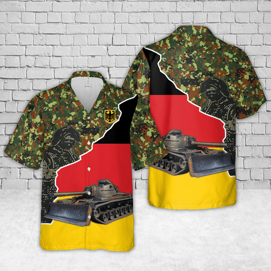 German Unity Day With M48A2 Räumpanzer Tank Hawaiian Shirt
