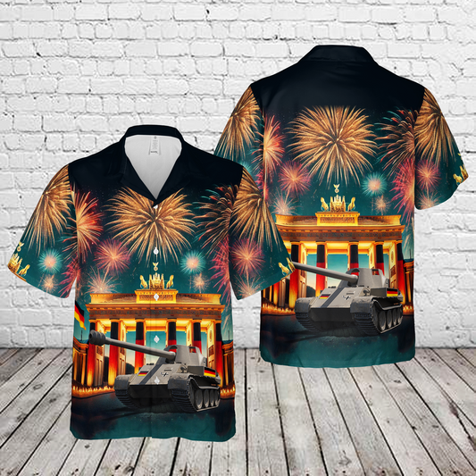 German Unity Day With Rheinmetall Skorpion Tank Hawaiian Shirt