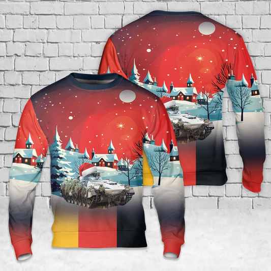 Germany Bundeswehr Marder 1A3 AOP Christmas Sweater