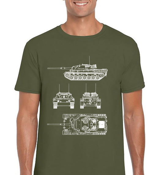 Germany Leopard 1 Classic Unisex T-Shirt Gildan 6400 (Made In EU)