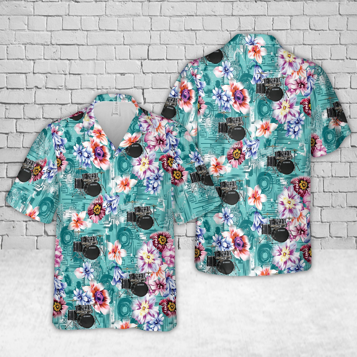 GigMaker Drum Set Hawaiian Shirt