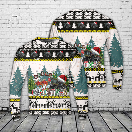Gleaner Combine Christmas AOP Sweater