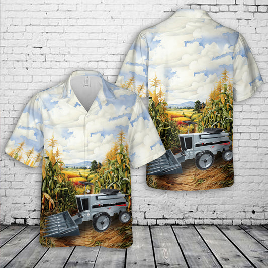 Gleaner S77 Pedal Combine w Corn Head Hawaiian Shirt