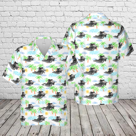 Gleaner S98 Combine w/ Duals, Corn Head & Grain Head Hawaiian Shirt