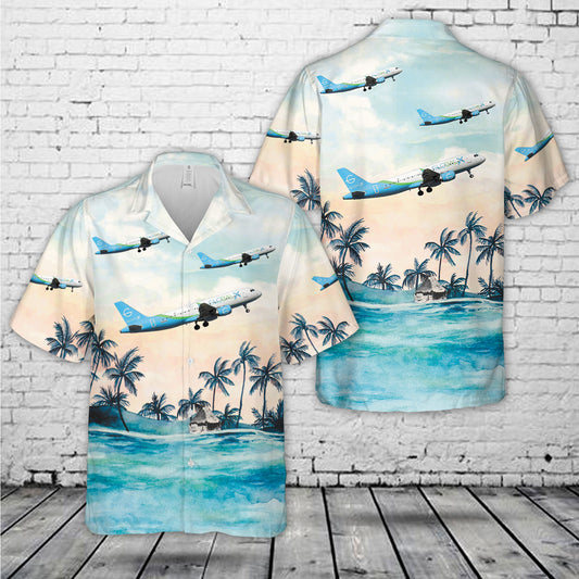 Global X Airlines Airbus A320 Hawaiian Shirt
