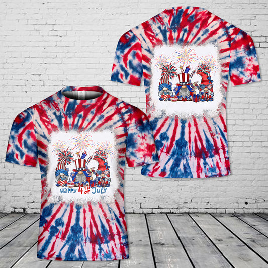 Gnome Independence Day, 4th Of July T-Shirt 3D