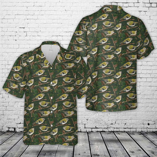 Goldcrest Bird Hawaiian Shirt
