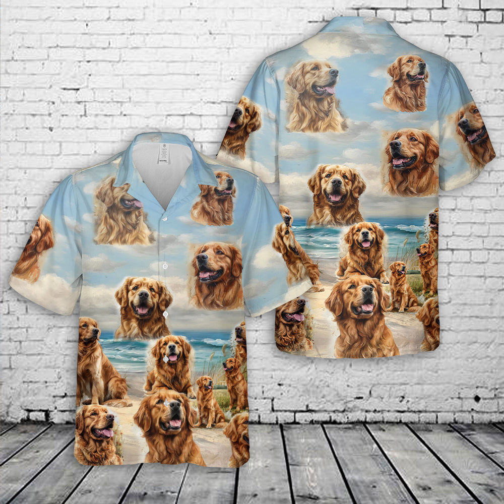 Golden Retriever Hawaiian Shirt