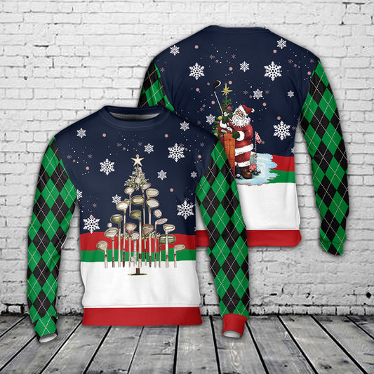 Golf Christmas Tree Sweater